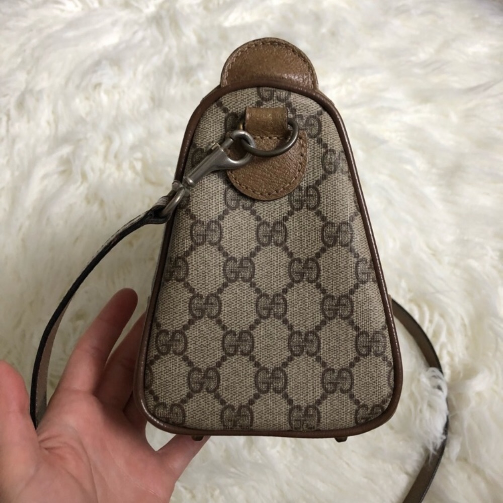 Gucci Vintage GG Coated Canvas Top Handle Bag - Picture 5 of 8